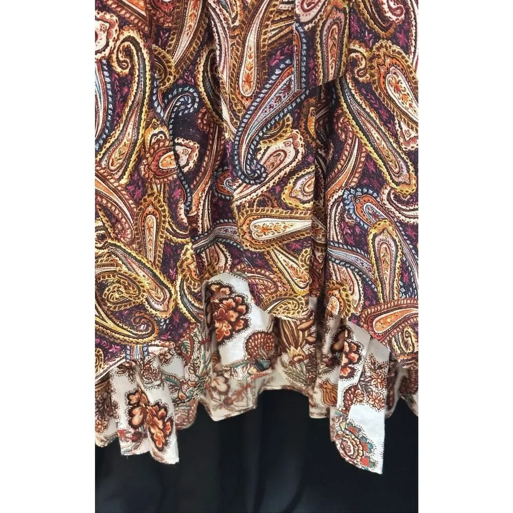 ULLA JOHNSON Paisley Print Wool Twill Adira Dress New With Tags Size 0